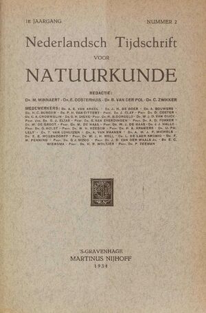 Volume: 1  Het waterstofatoom met massa 2 Toespraak na de onthulling van het Lorentz-monument te Leiden op 3 november 1933 Het Uitdijend Heelal Doordringende straling Verslag van de algemeene Vergadering der Nederlandsche Natuurkundige Vereeniging op Zaterdag 27 Jan. 1934 in het lab " Physica" te Amsterdam De inhoud van ..Physica" Boekbespreking